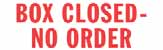 1646 - BOX CLOSED - NO ORDER