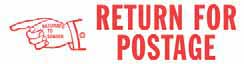 338 - RETURN FOR POSTAGE